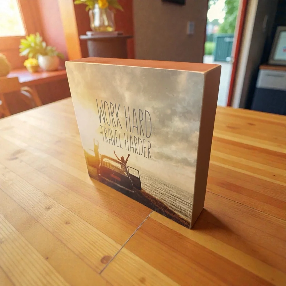 Motivational Canvas Art with Travel Quote